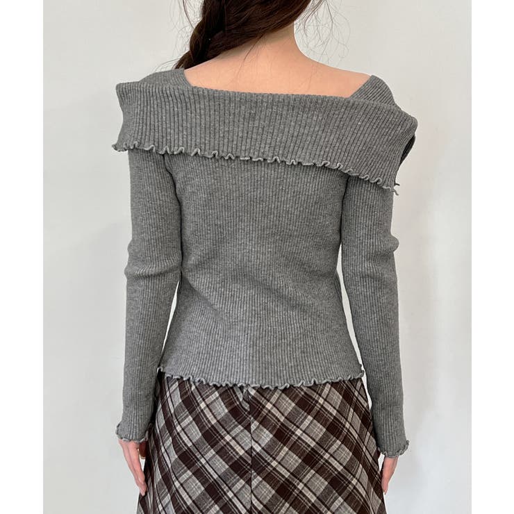 フリルオフショルダーニット/2025 AW COLLECTION | by muni:r | 詳細画像14 