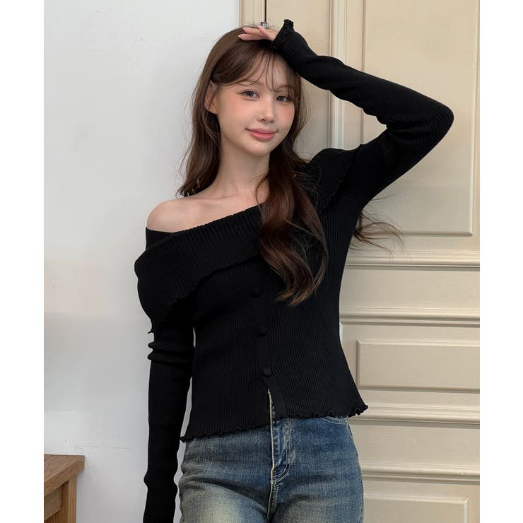 フリルオフショルダーニット/2025 AW COLLECTION | by muni:r | 詳細画像2 