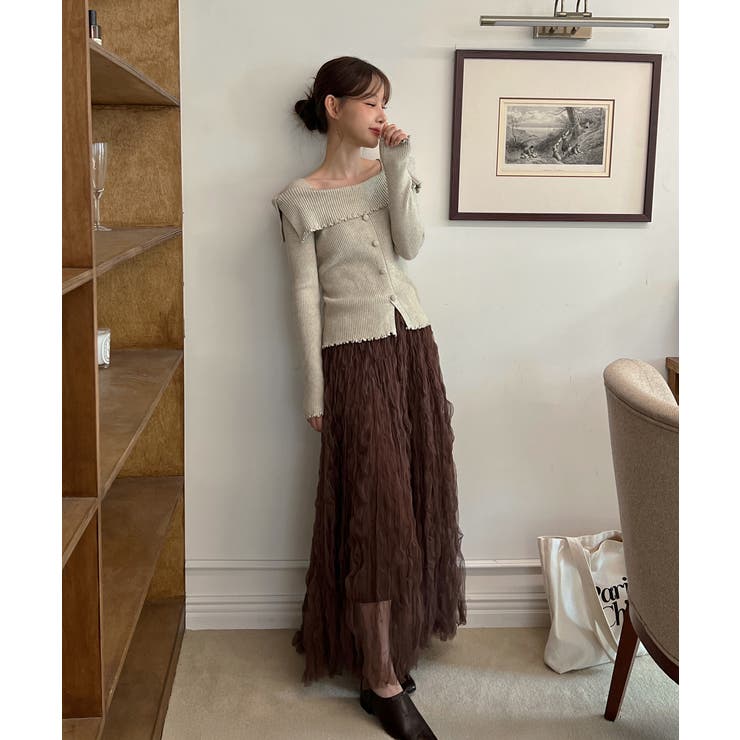 フリルオフショルダーニット/2025 AW COLLECTION | by muni:r | 詳細画像20 