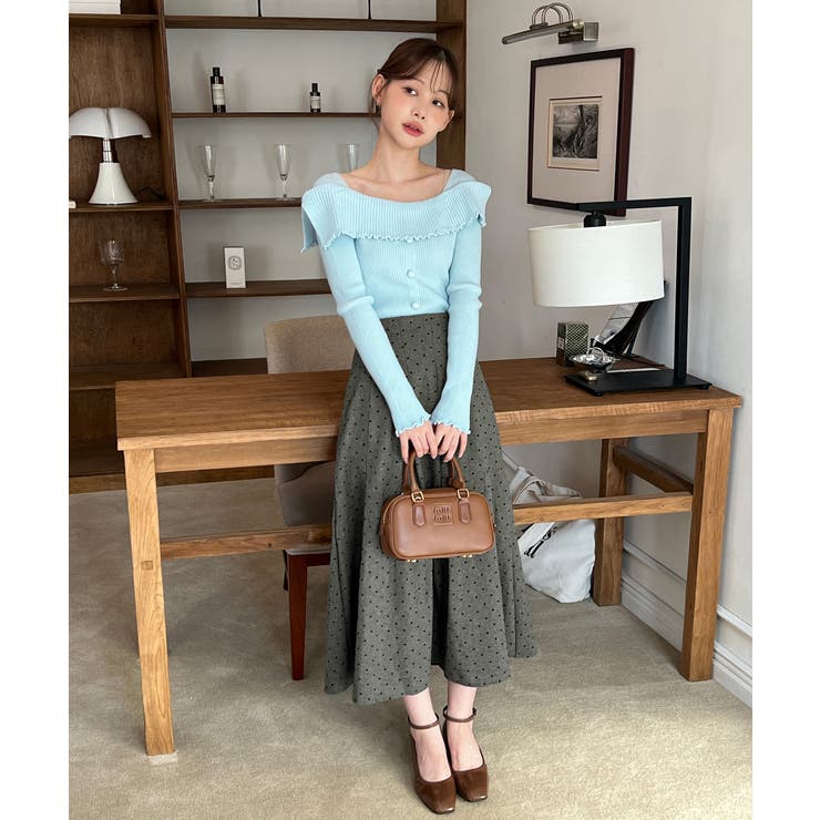 フリルオフショルダーニット/2025 AW COLLECTION | by muni:r | 詳細画像23 