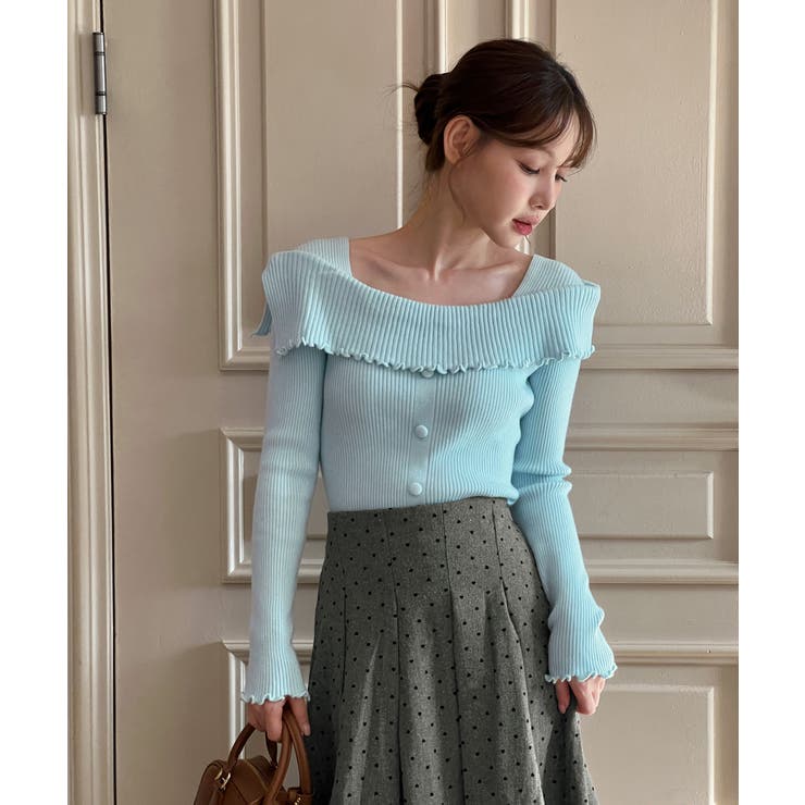 フリルオフショルダーニット/2025 AW COLLECTION | by muni:r | 詳細画像28 