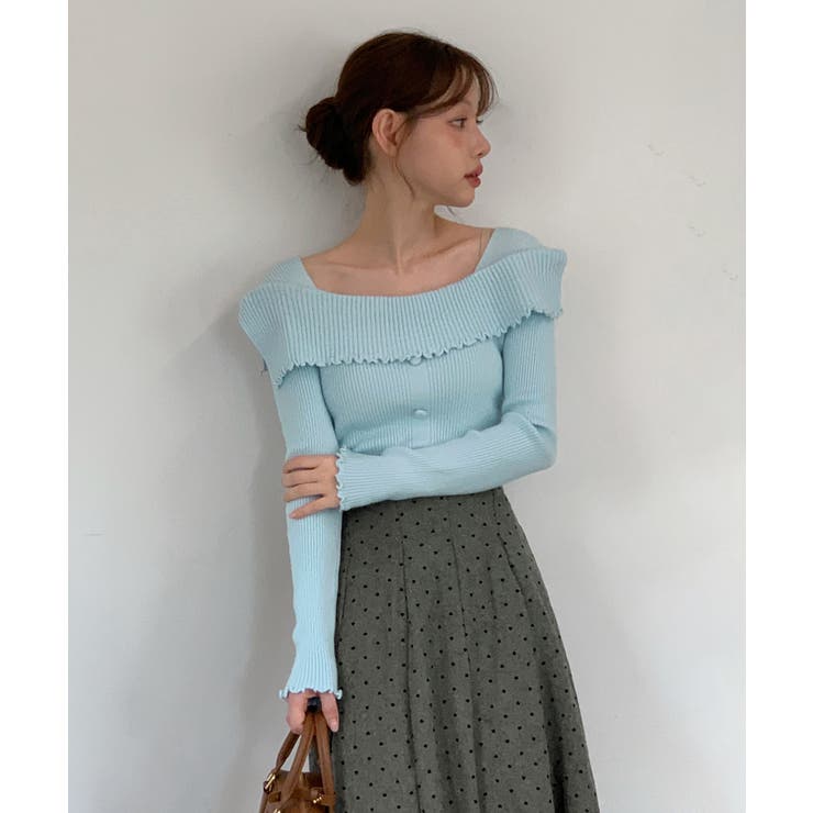フリルオフショルダーニット/2025 AW COLLECTION | by muni:r | 詳細画像29 
