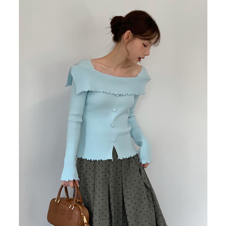 フリルオフショルダーニット/2025 AW COLLECTION | by muni:r | 詳細画像30 