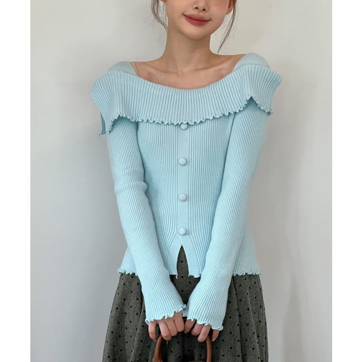 フリルオフショルダーニット/2025 AW COLLECTION | by muni:r | 詳細画像31 