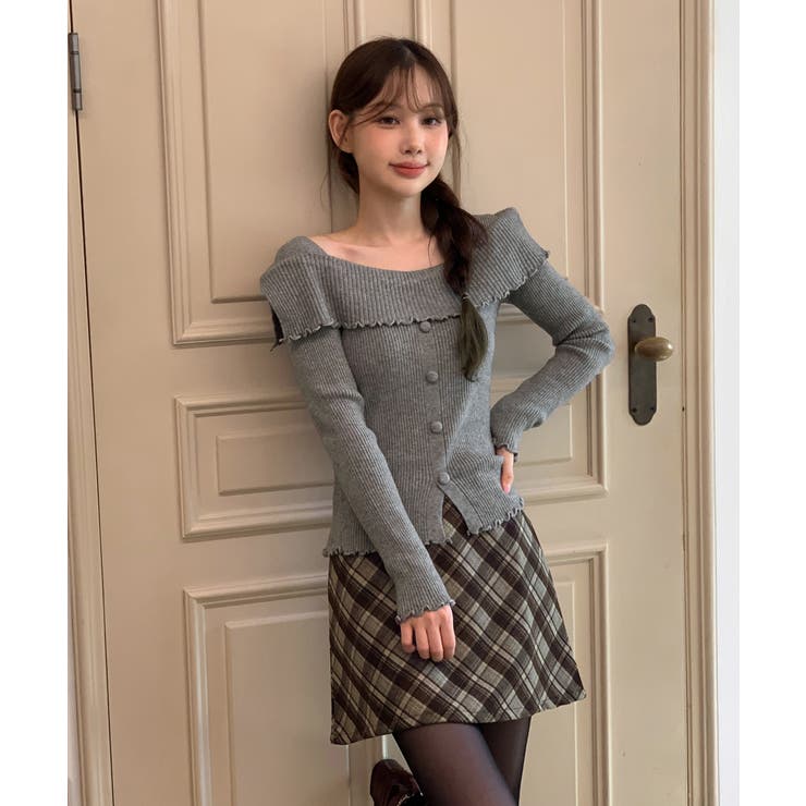 フリルオフショルダーニット/2025 AW COLLECTION | by muni:r | 詳細画像8 