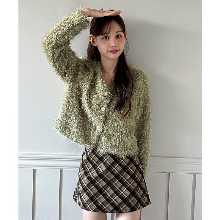 【着用動画あり 5色展開】シャイニーファークロップカーディガン 2025 | by muni:r | 詳細画像25 