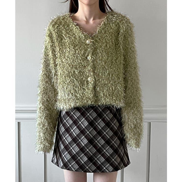 【着用動画あり 5色展開】シャイニーファークロップカーディガン 2025 | by muni:r | 詳細画像29 