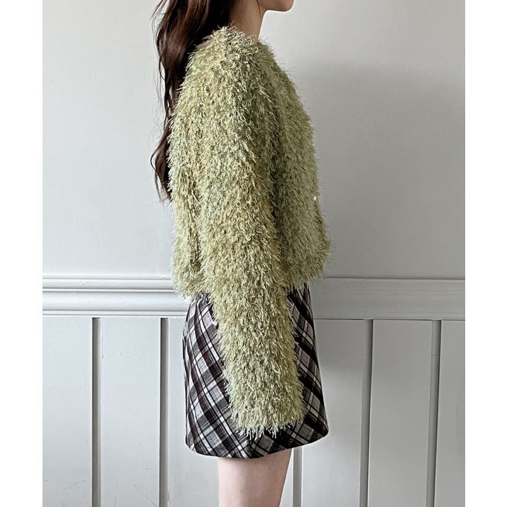 【着用動画あり 5色展開】シャイニーファークロップカーディガン 2025 | by muni:r | 詳細画像30 