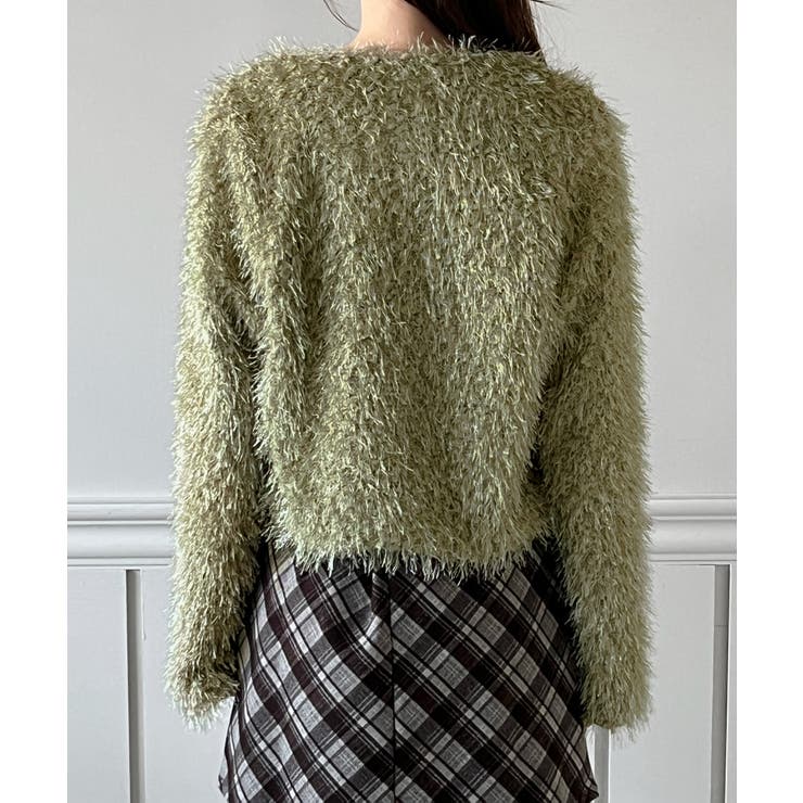 【着用動画あり 5色展開】シャイニーファークロップカーディガン 2025 | by muni:r | 詳細画像31 