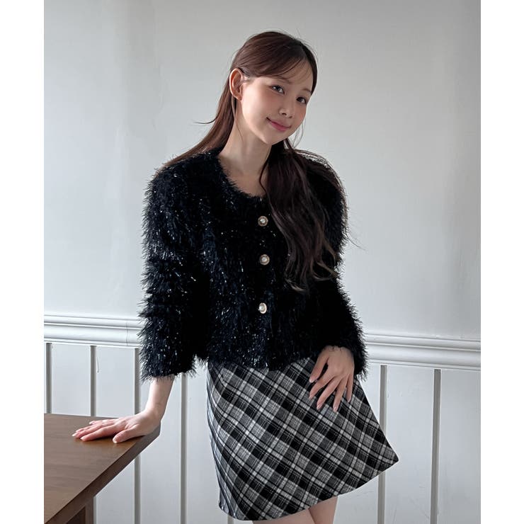 【着用動画あり 5色展開】シャイニーファークロップカーディガン 2025 | by muni:r | 詳細画像35 