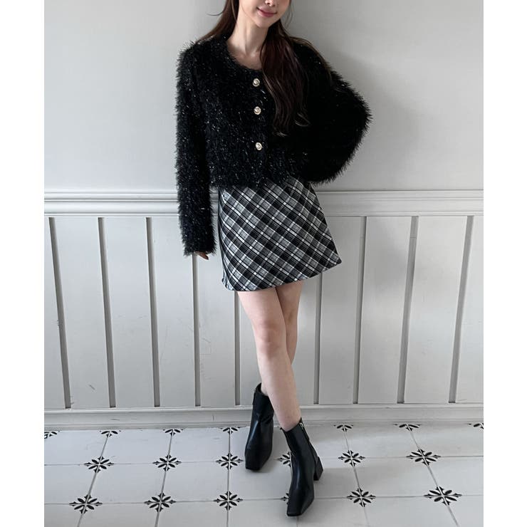 【着用動画あり 5色展開】シャイニーファークロップカーディガン 2025 | by muni:r | 詳細画像37 