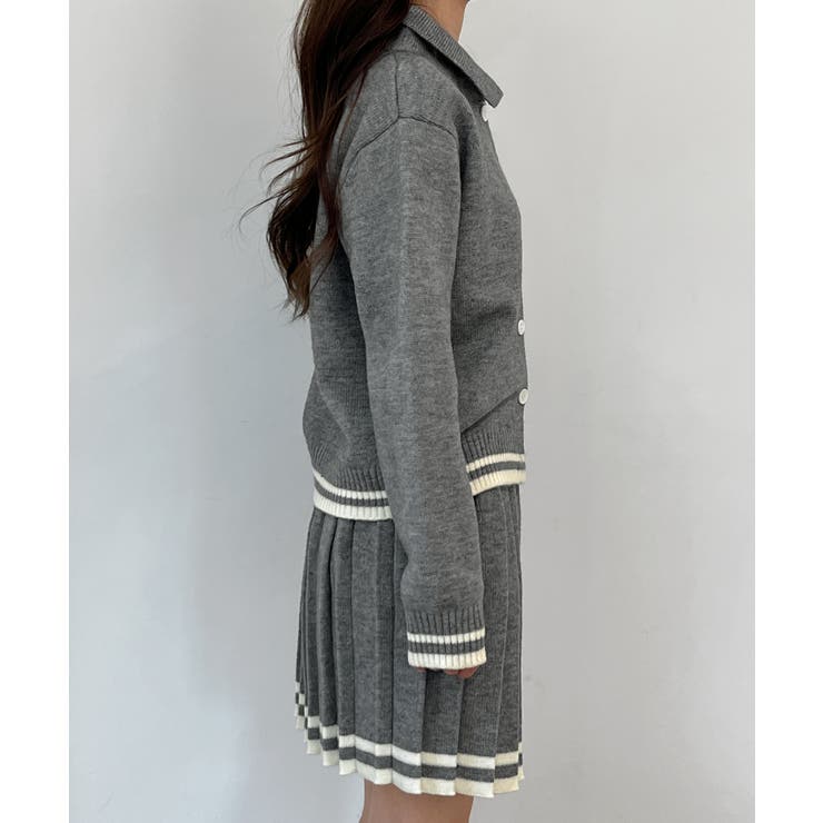 カラー配色ニットツーピース 2025 AW | by muni:r | 詳細画像11 