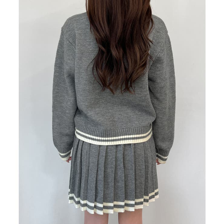 カラー配色ニットツーピース 2025 AW | by muni:r | 詳細画像12 