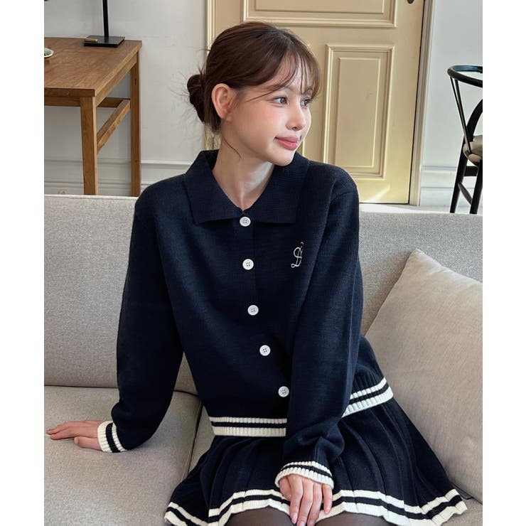 カラー配色ニットツーピース 2025 AW | by muni:r | 詳細画像13 