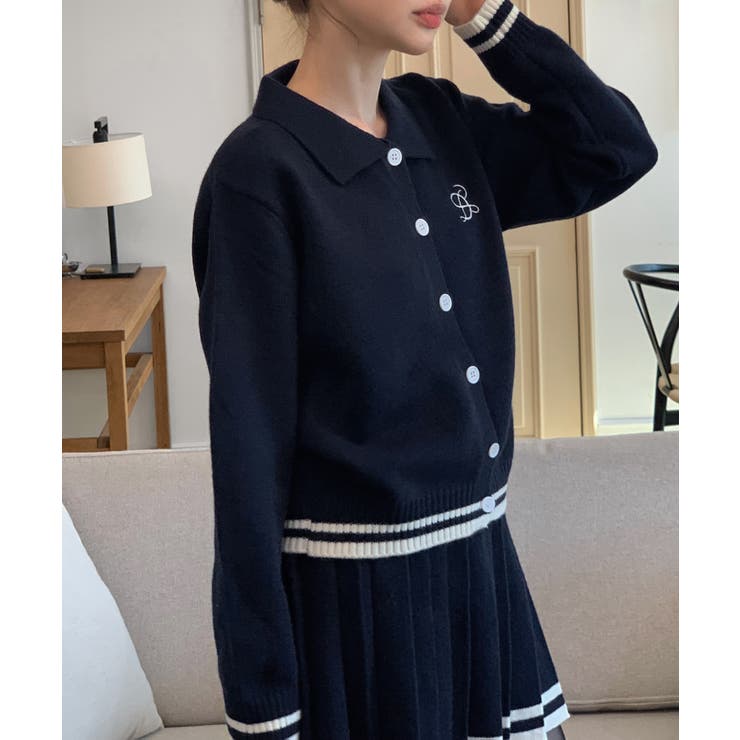 カラー配色ニットツーピース 2025 AW | by muni:r | 詳細画像19 