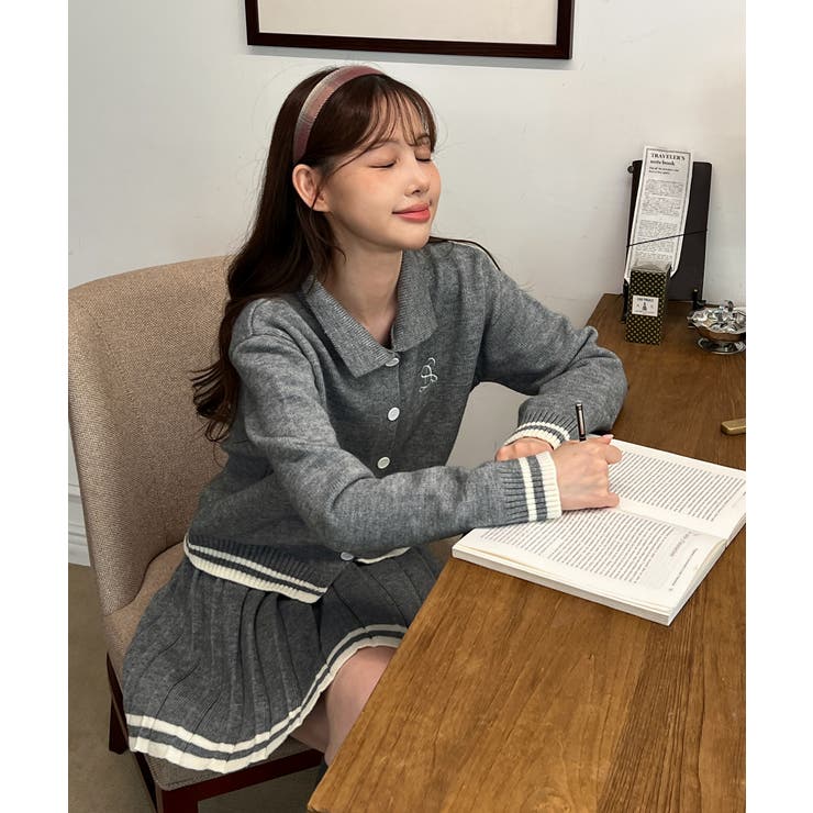 カラー配色ニットツーピース 2025 AW | by muni:r | 詳細画像2 