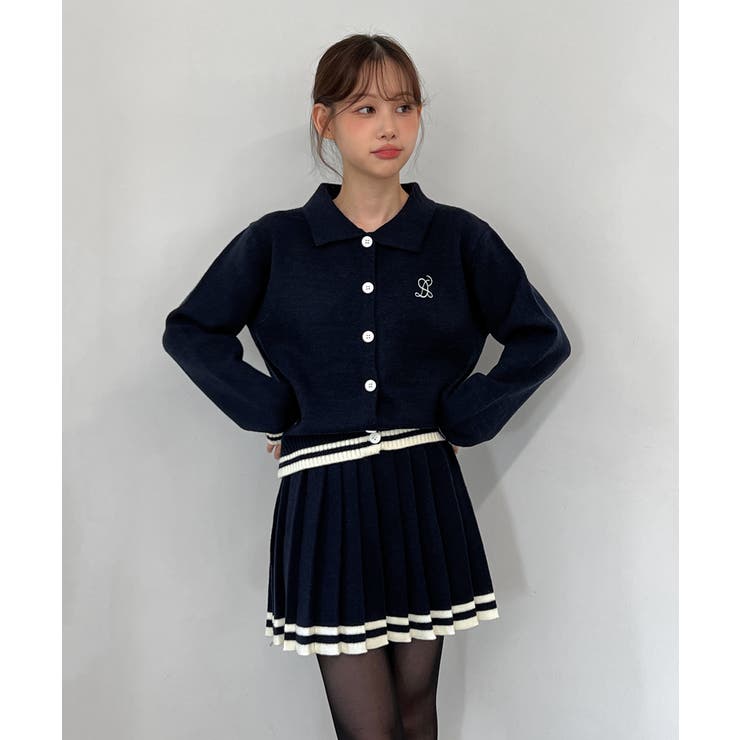 カラー配色ニットツーピース 2025 AW | by muni:r | 詳細画像20 