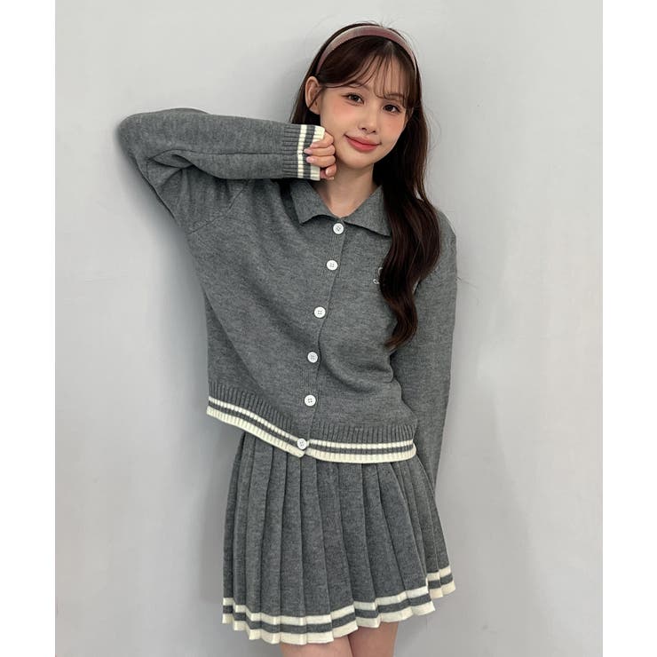 カラー配色ニットツーピース 2025 AW | by muni:r | 詳細画像4 