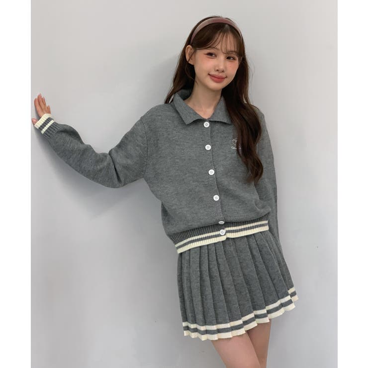 カラー配色ニットツーピース 2025 AW | by muni:r | 詳細画像5 