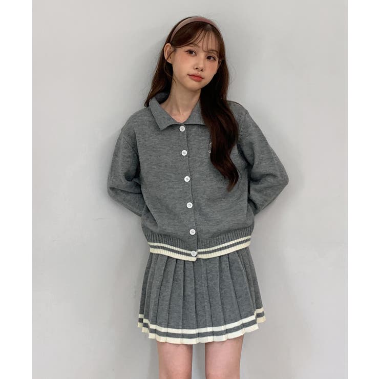 カラー配色ニットツーピース 2025 AW | by muni:r | 詳細画像6 