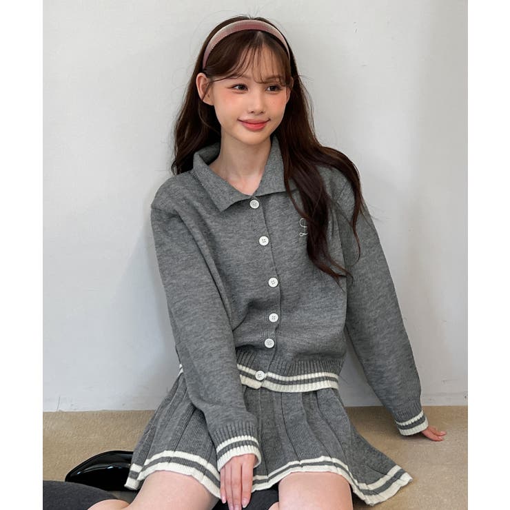 カラー配色ニットツーピース 2025 AW | by muni:r | 詳細画像9 