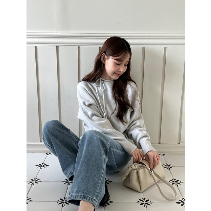 ストラップオフショルダーニット 2025 AW[品番：FROW0001669]｜by muni