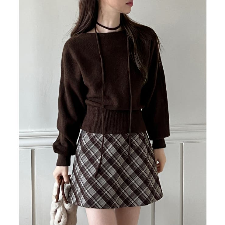 【3WAY 着用動画あり 4色展開】ストラップオフショルダーニット | by muni:r | 詳細画像25 