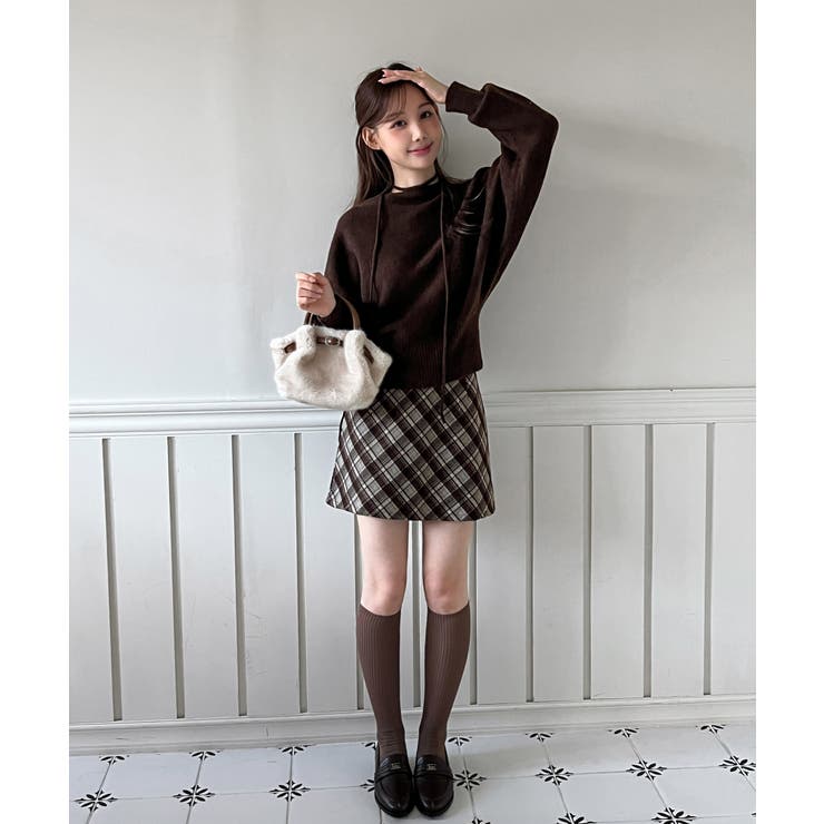 【3WAY 着用動画あり 4色展開】ストラップオフショルダーニット | by muni:r | 詳細画像26 