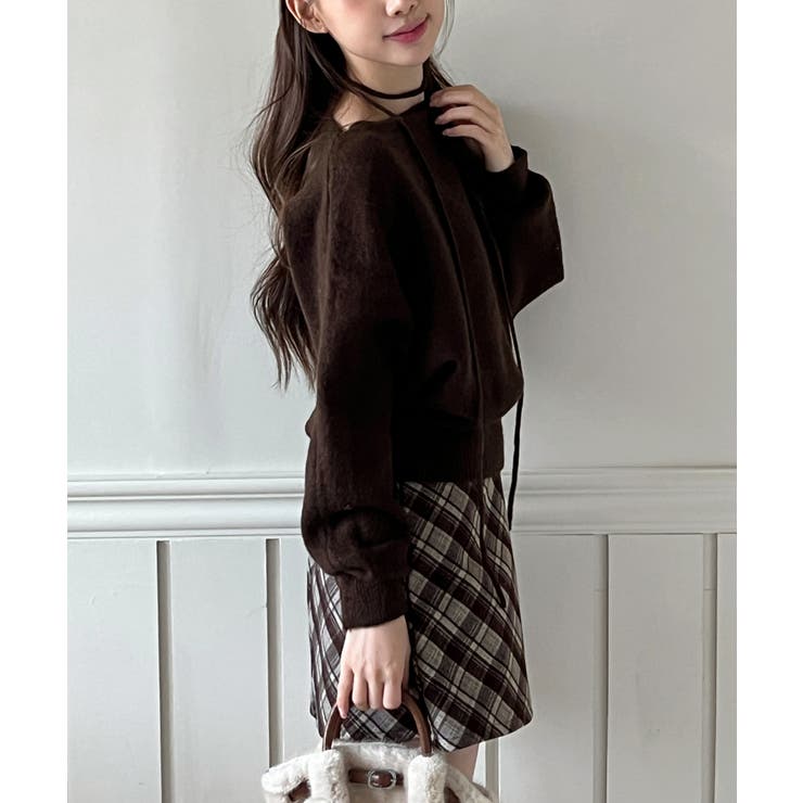 【3WAY 着用動画あり 4色展開】ストラップオフショルダーニット | by muni:r | 詳細画像27 