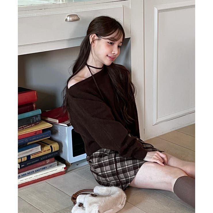 【3WAY 着用動画あり 4色展開】ストラップオフショルダーニット | by muni:r | 詳細画像30 