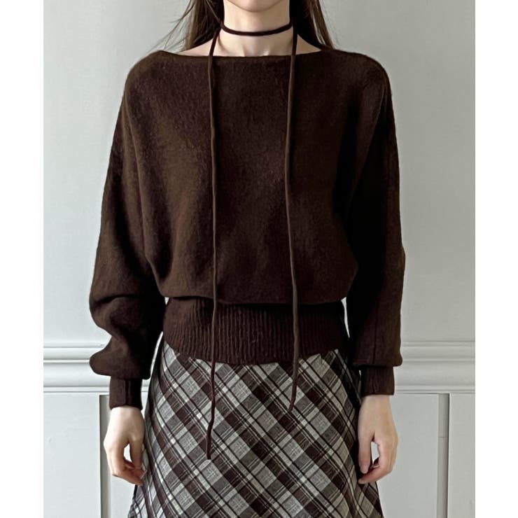 【3WAY 着用動画あり 4色展開】ストラップオフショルダーニット | by muni:r | 詳細画像32 