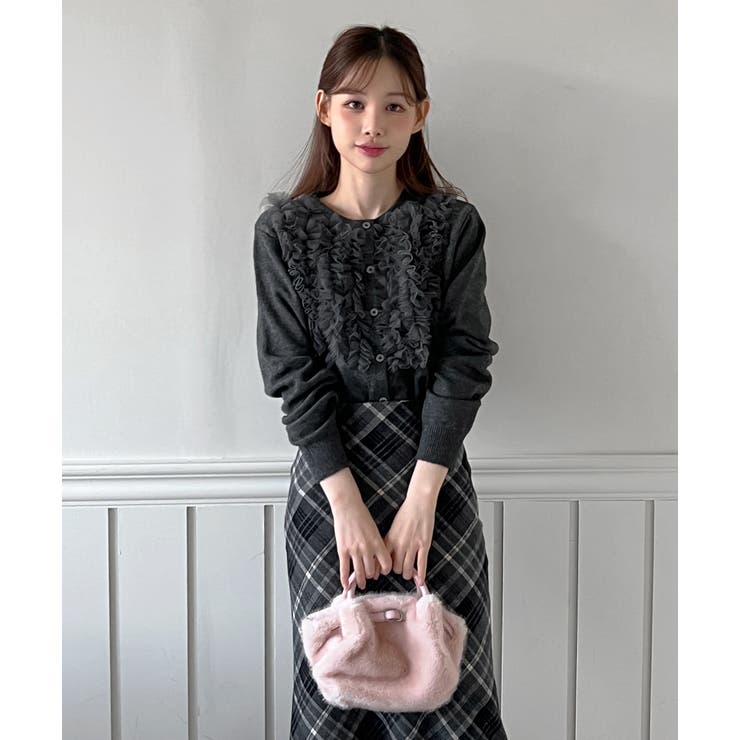 ラッフルポイントニットカーディガン 2025 AW | by muni:r | 詳細画像13 