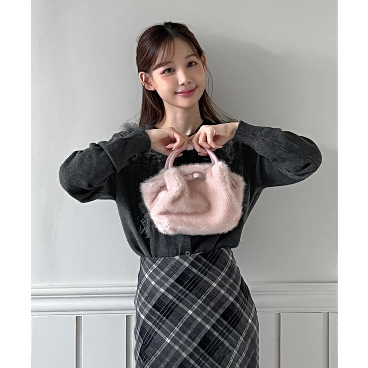 ラッフルポイントニットカーディガン 2025 AW | by muni:r | 詳細画像14 