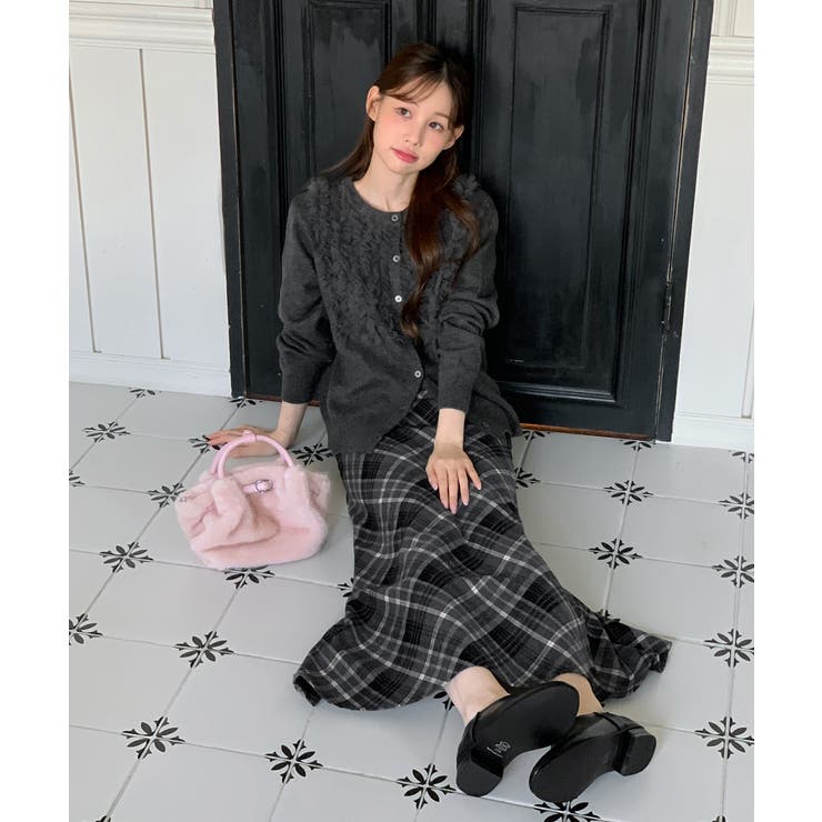 ラッフルポイントニットカーディガン 2025 AW | by muni:r | 詳細画像20 