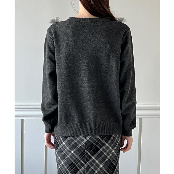 ラッフルポイントニットカーディガン 2025 AW | by muni:r | 詳細画像23 