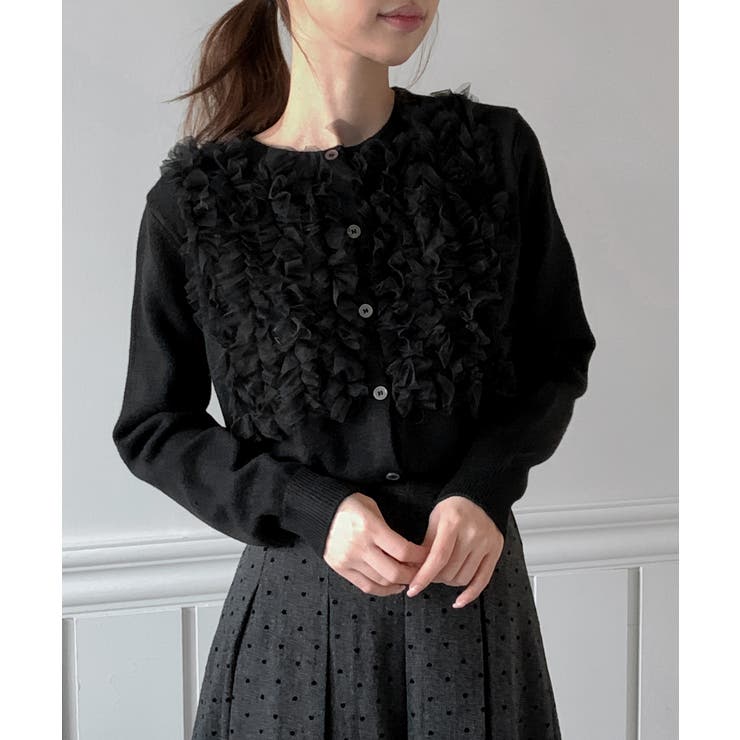 ラッフルポイントニットカーディガン 2025 AW | by muni:r | 詳細画像7 