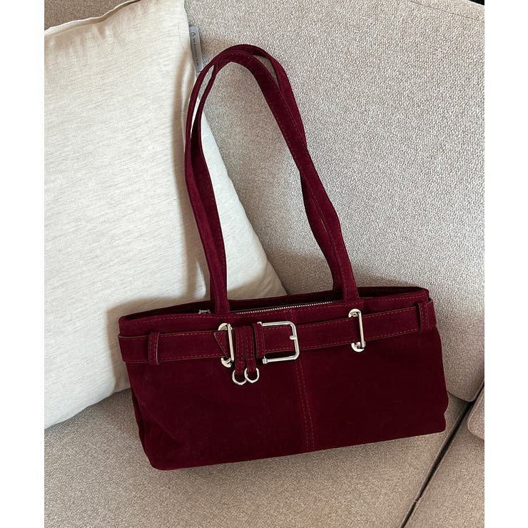 【着用動画あり 2色展開】バックルスウェードショルダーバッグ 2025 | by muni:r | 詳細画像1 