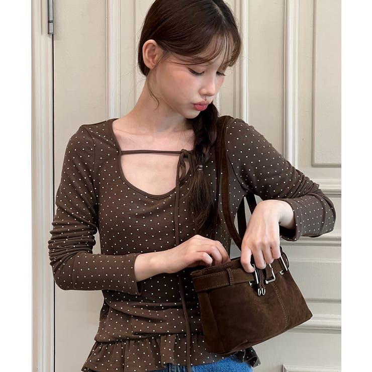 【着用動画あり 2色展開】バックルスウェードショルダーバッグ 2025 | by muni:r | 詳細画像8 