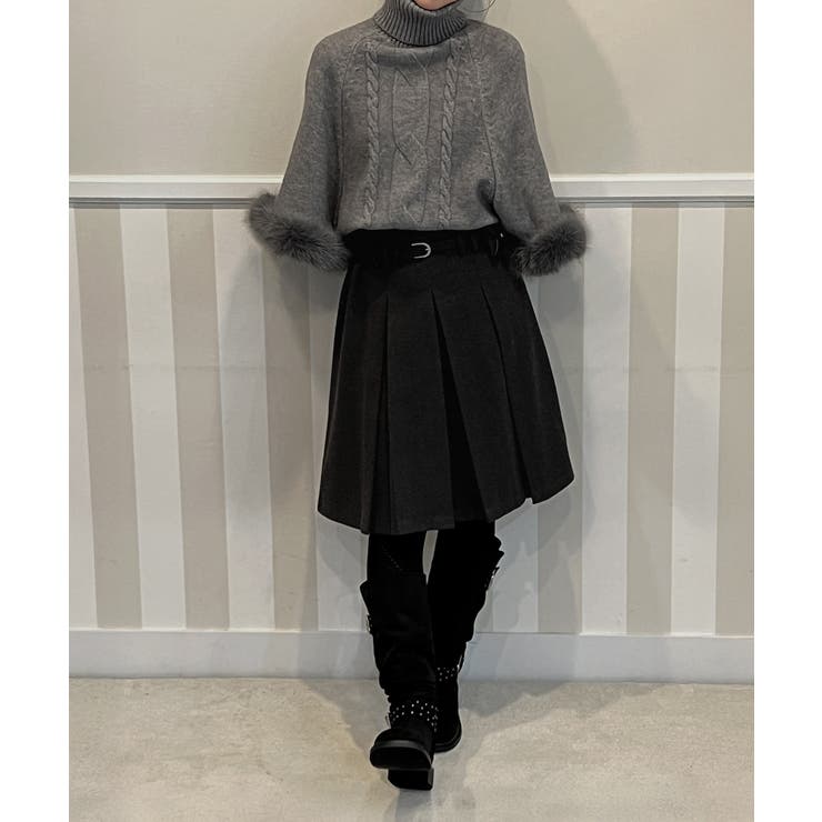 ベルトミニバッグプリーツミディスカート 2025 AW | by muni:r | 詳細画像14 