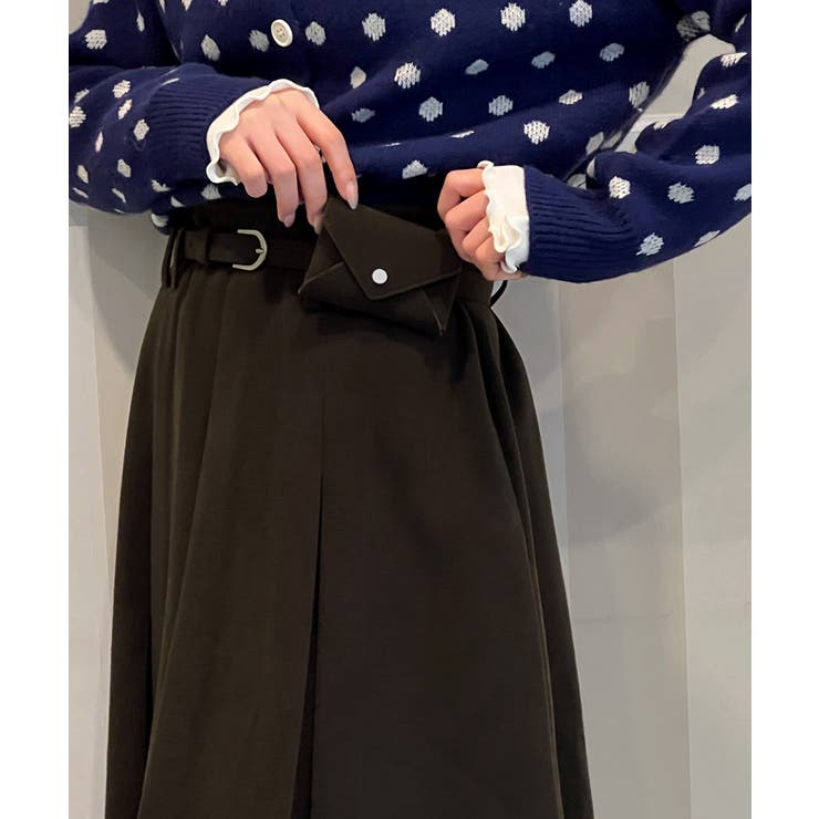 ベルトミニバッグプリーツミディスカート 2025 AW | by muni:r | 詳細画像6 