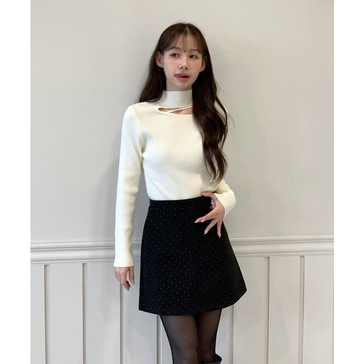 シルバーチャーム ドットAラインスカート 2025 | by muni:r | 詳細画像3 