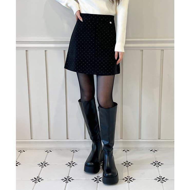 シルバーチャーム ドットAラインスカート 2025 | by muni:r | 詳細画像5 