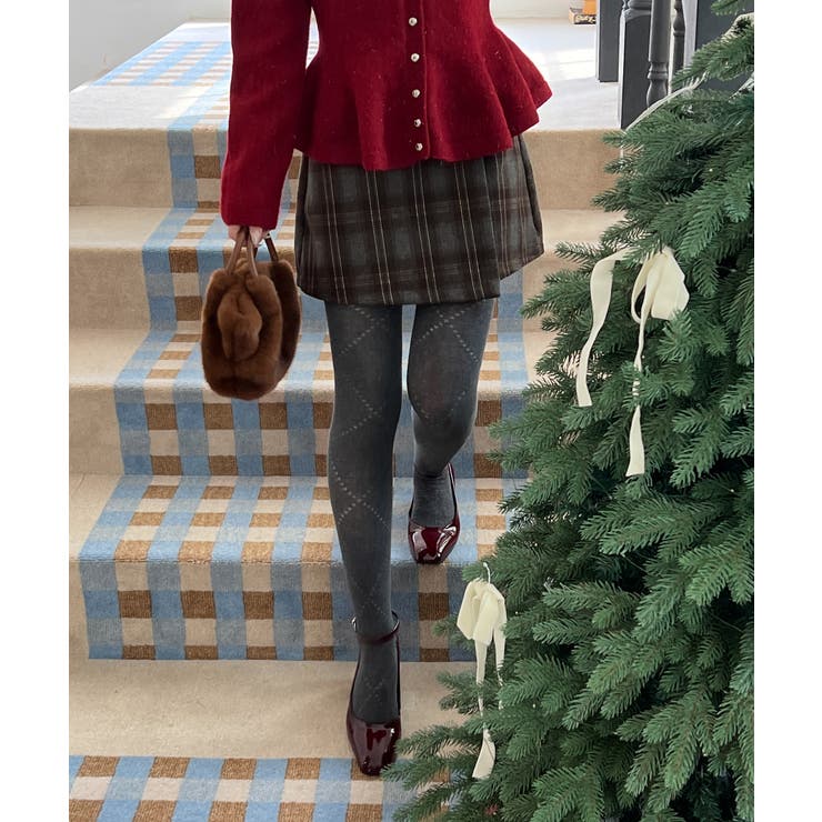 モダンチェックラップミニスカート 2025 AW | by muni:r | 詳細画像6 