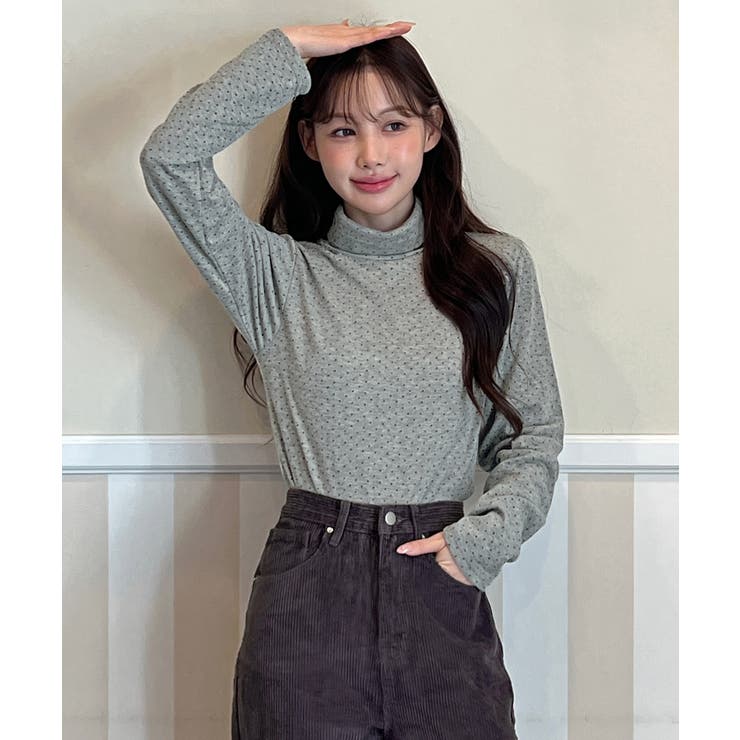 ドットハイネックTシャツ 2025 AW | by muni:r | 詳細画像1 