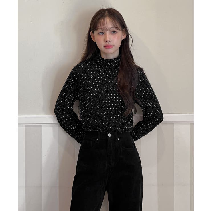 ドットハイネックTシャツ 2025 AW | by muni:r | 詳細画像11 