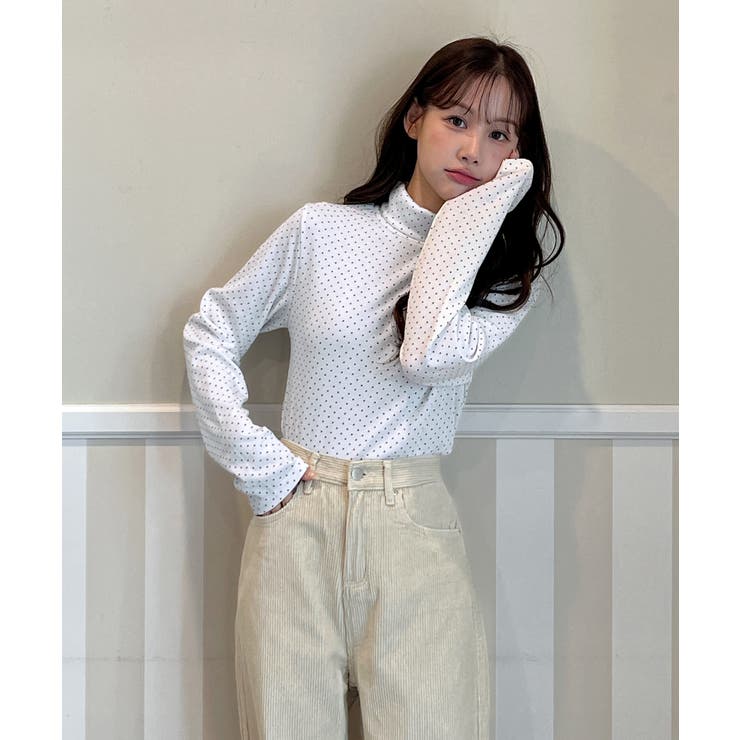 ドットハイネックTシャツ 2025 AW | by muni:r | 詳細画像14 