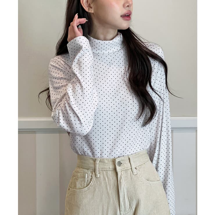 ドットハイネックTシャツ 2025 AW | by muni:r | 詳細画像15 