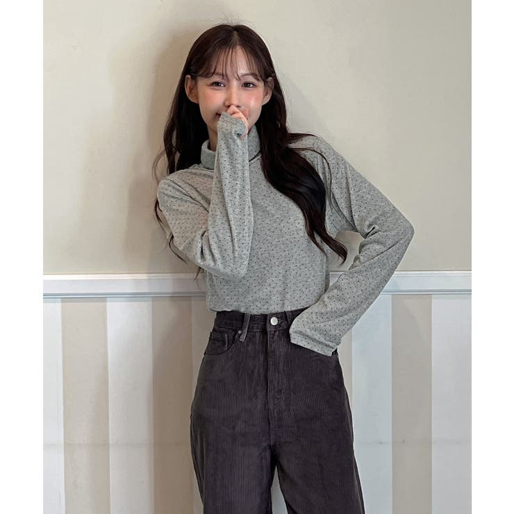 ドットハイネックTシャツ 2025 AW | by muni:r | 詳細画像4 