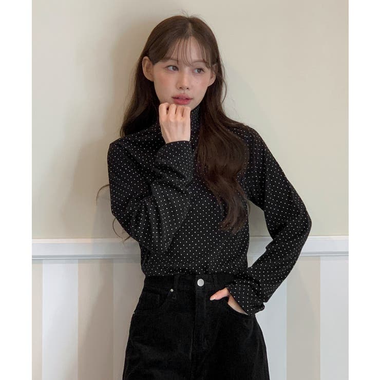 ドットハイネックTシャツ 2025 AW | by muni:r | 詳細画像6 