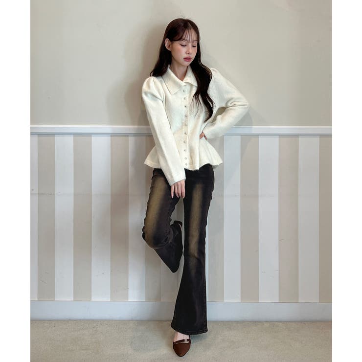 パールフレアニットカーディガン 2025 AW | by muni:r | 詳細画像12 